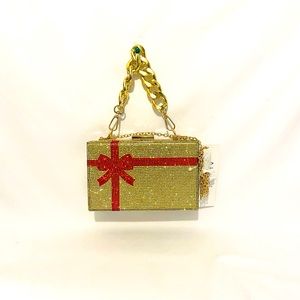 Alessia Rhinestone Gift Box Christmas Clutch/Crossbody Handbag